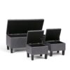 Dover - 3 Piece Storage Ottoman - Stone Gray - Image 2