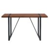 Industrial Rectangular Color Wood Grain Dining Table For 4 - 6 People, Kitchens, Patios, Dining Rooms - Walnut - Image 10