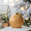Christmas Ball Ornaments, Glass Decorative Hanging Ball Christmas Tree Ornaments For Holiday Party Decorations (Set of 4) - Gold - Image 4