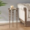 Bohemian Industrial Drill Table L - Antique Brass - Image 4