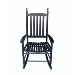 Wooden Porch Rocker Chair, Without Mat - Black