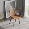 Modern Dining Chair Living Room Metal Leg Dining Chair (Set of 4) - Brown - Image 13