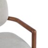 Dining Chairs (Set of 2) Upholstered Arm Chairs, Rubber Wood Accent Chairs Fabric Seating, 300 Lbs Weight Capacity - Beige - Image 14