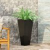 Outdoor Modern Cast Stone Planter - Black - Image 4