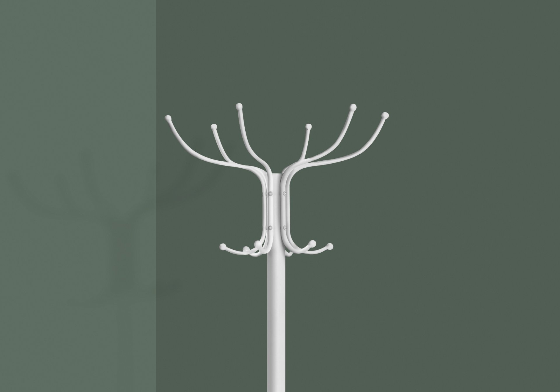 Coat Rack, Hall Tree, Free Standing, 12 Hooks, Entryway, 70"H, Umbrella Holder, Contemporary & Modern - White - Image 4