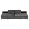 Versatile Sofa Bed Modular Sofa Free Combined Sofa With 2 Storage Racks - Dark Gray - Image 14
