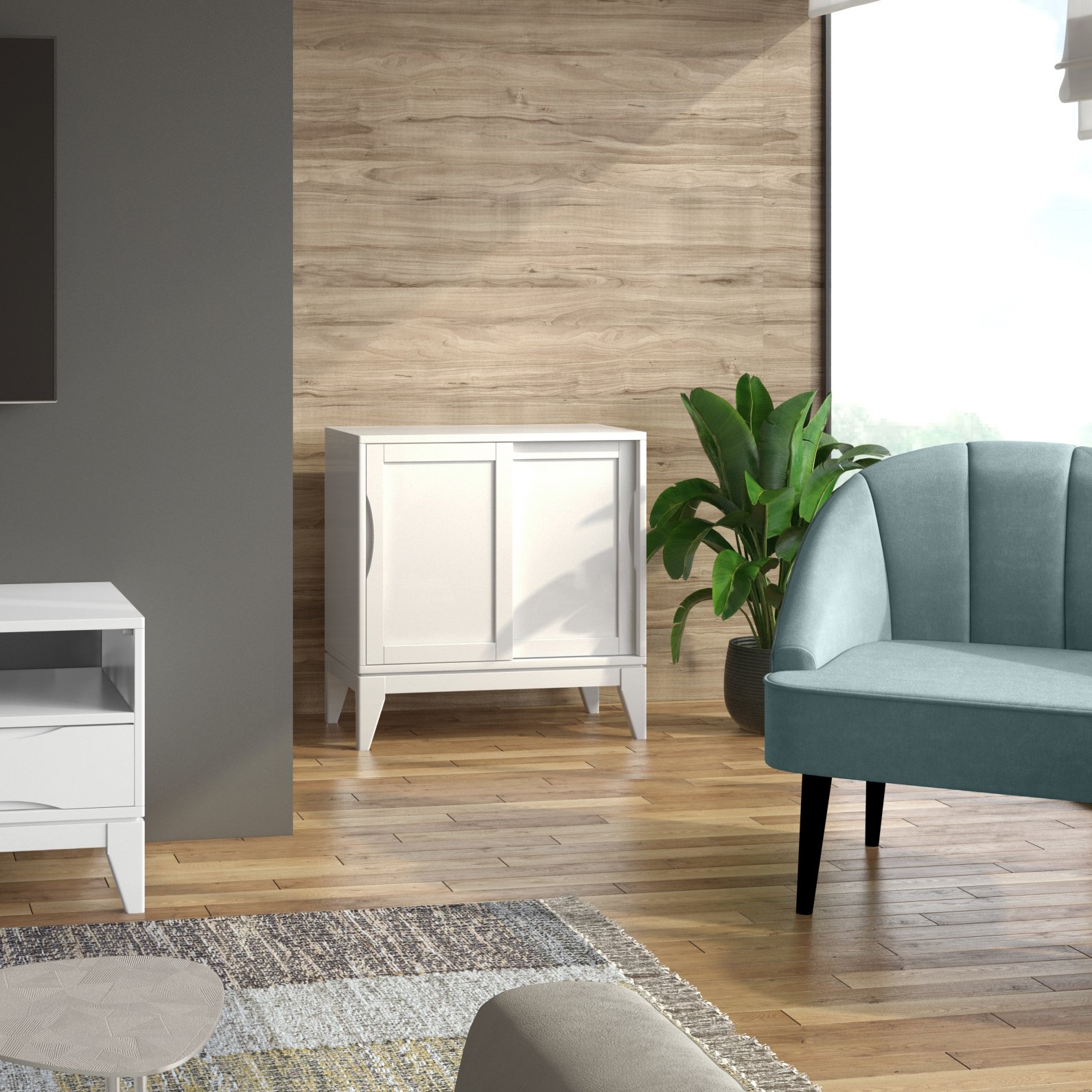 Harper - Low Storage Cabinet - White - Image 11