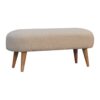 Boucle Hallway Bench - Cream - Image 3