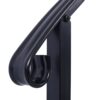 Handrails For Outdoor Steps, Fit 2 Or 3 Steps Outdoor Stair Railing, Picket#2 Wrought Iron Handrail, Flexible Porch Railing, Transitional Handrails For Concrete Steps Or Wooden Stairs - Black - Image 12