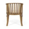 Outdoor Wooden Dining Chairs With Cushions, (Set of 2) - Cream / Teak - Image 9