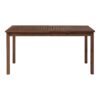 Contemporary Slat Top Acacia Wood Outdoor Dining Table - Dark Brown - Image 2