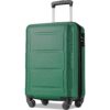 Expanable Spinner Wheel 2 Piece Luggage Set ABS Lightweight Suitcase With Tsa Lock 20" / 28" - Green - Image 9