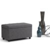 Darcy - Storage Ottoman Bench - Slate Gray - Image 7