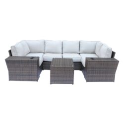 4 Person Patio Set With Cushions - Espresso