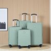 Luggage 4 Piece Lightweight Suitcase With Rotating Wheels, 24" And 28" With Tsa Lock, (16/20/24/28) - Olive Green - Image 2