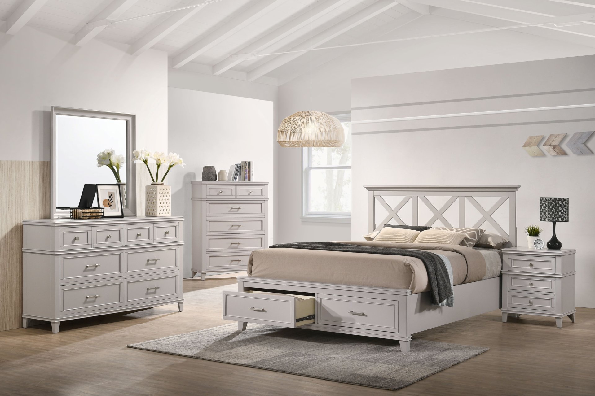 6 Drawer Dresser - Gray - Image 4