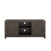 Modern Farmhouse Barn Door 3 Shelf TV Stand For TVs Up To 65” - Sable Gray - Image 2