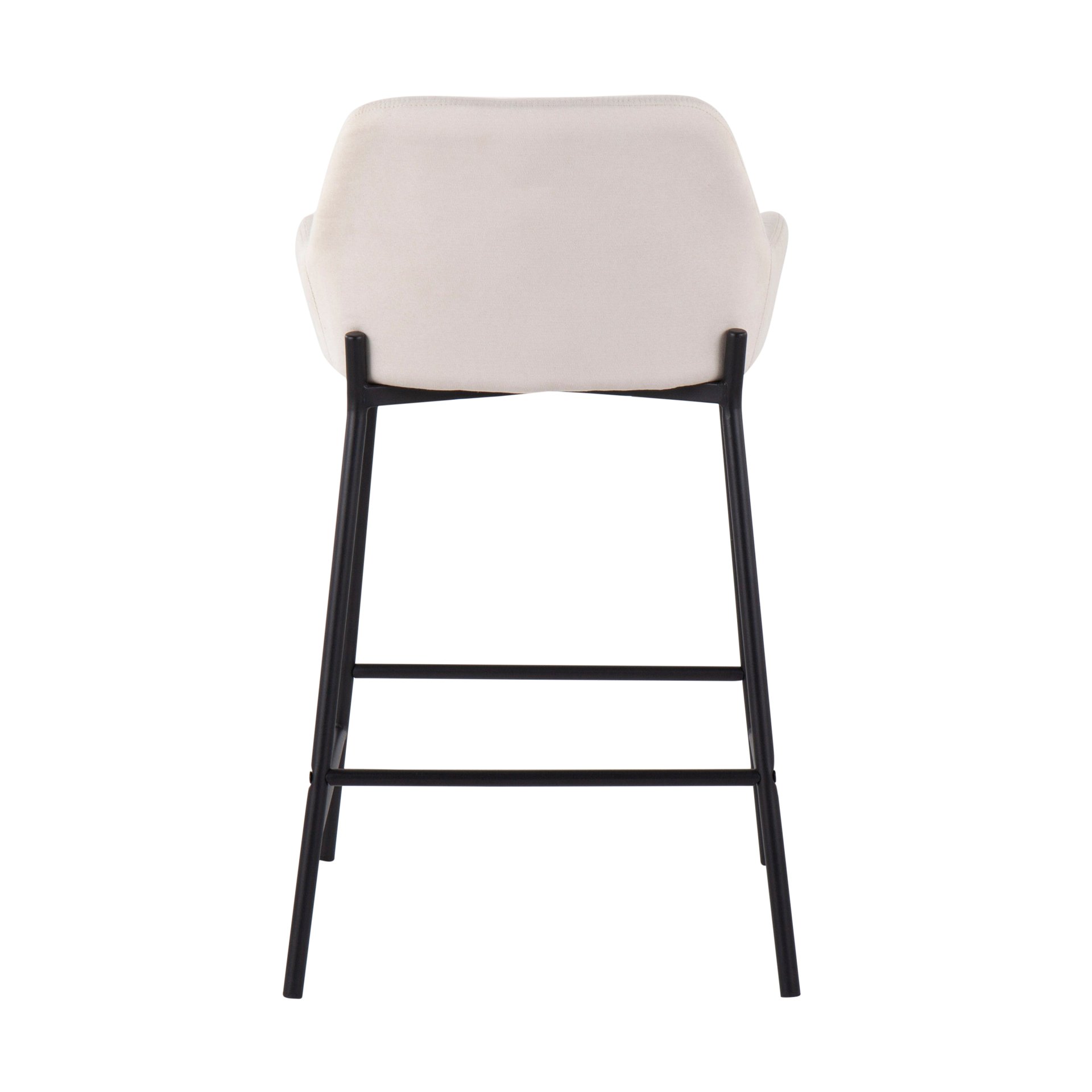 Daniella - Industrial Fixed Height Counter Stool (Set of 2) - Black / Cream - Image 5