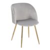 Fran - Pleated Contemporary Chair (Set of 2) - Gold / Silver - Image 2