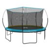 Yc 14Ft Recreational Trampolines With Enclosure For Kids And Adults With Patented Fiberglass Curved Poles Pumpkin - Pumpkin Blue - Image 18