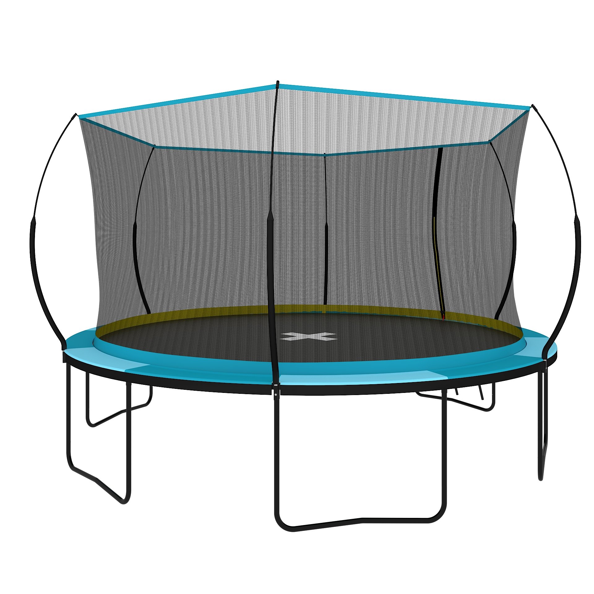 Yc 14Ft Recreational Trampolines With Enclosure For Kids And Adults With Patented Fiberglass Curved Poles Pumpkin - Pumpkin Blue - Image 18
