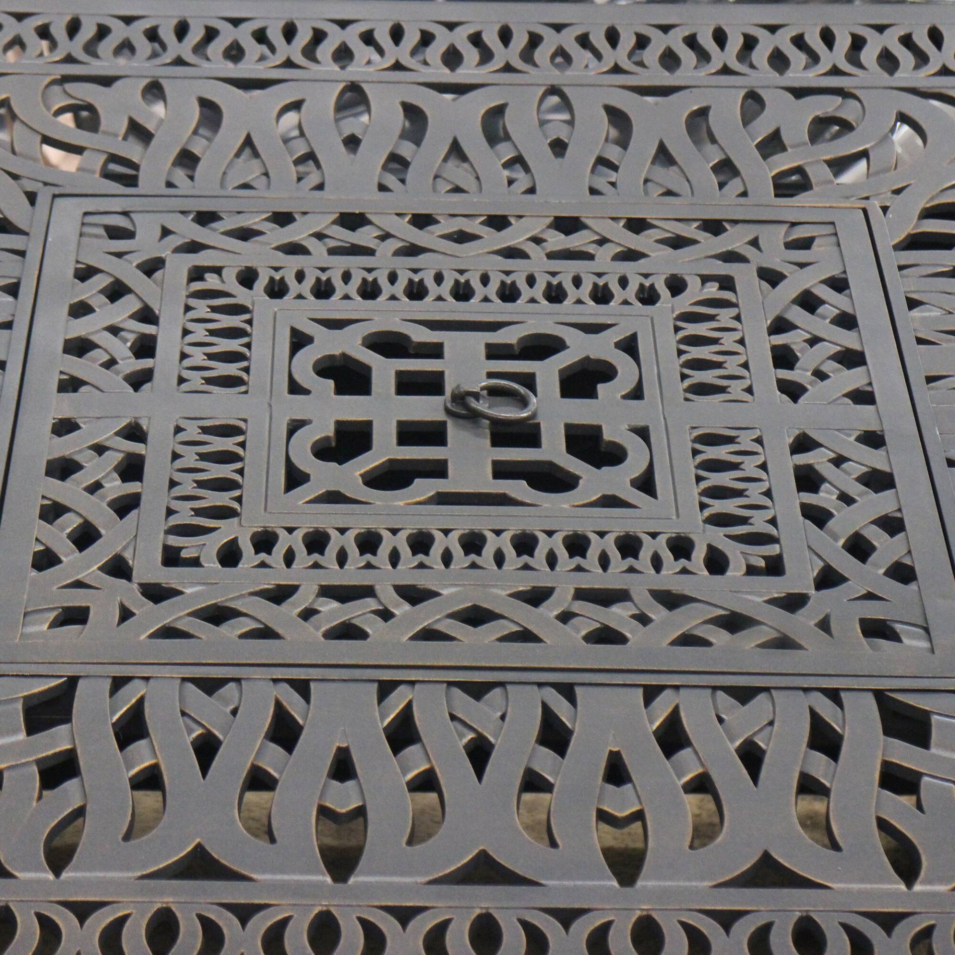 Powder Coated Aluminum Propane Gas Fire Pit Table - Gunmetal - Image 6