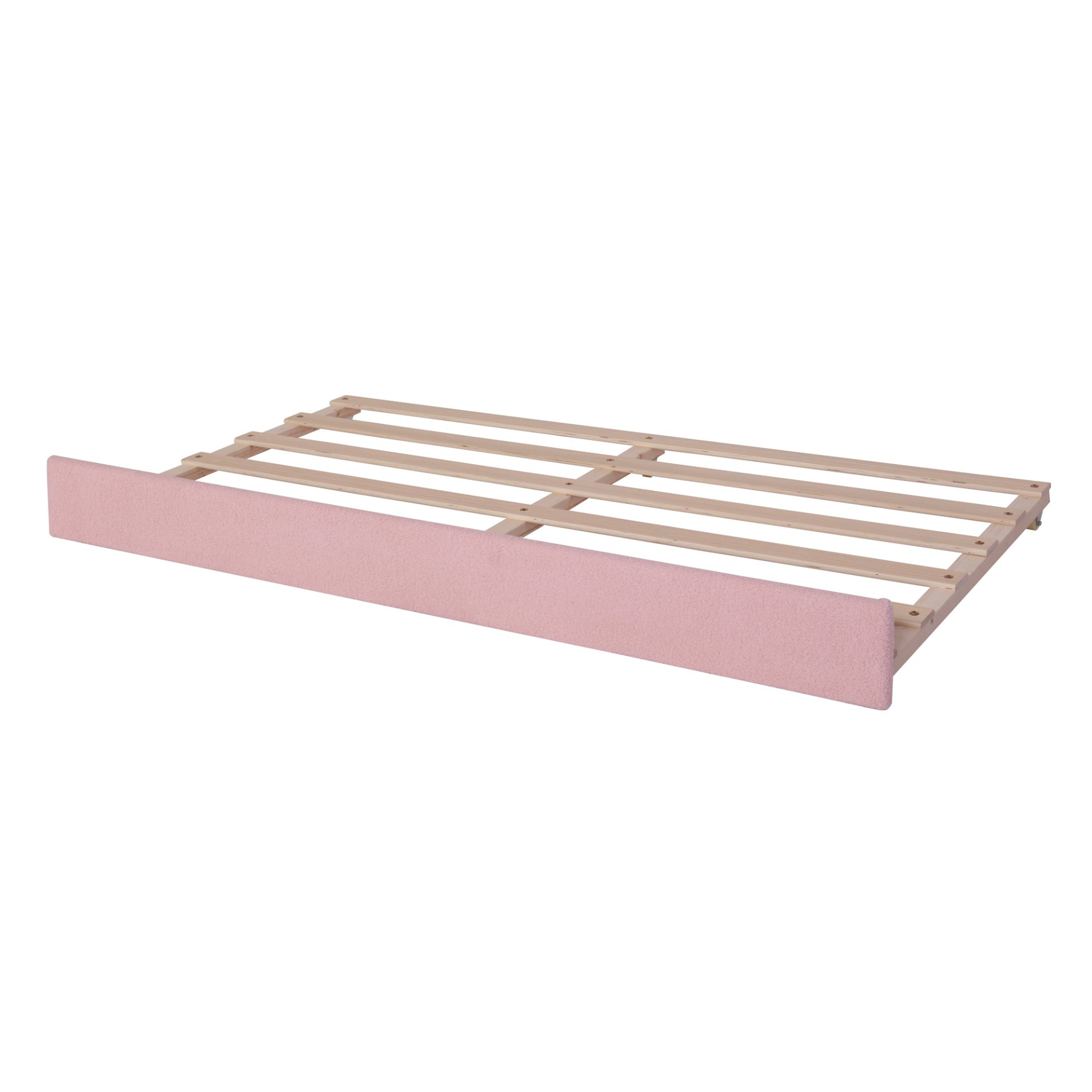 Twin Size Upholstered Daybed With Light And Trundle - Pink - Image 10