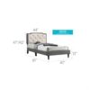 Deb - Twin Bed - Light Gray / White - Image 3