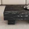 Modern Simple Marble Texture Coffee Table Stylish And Practical Design - Black - Image 6