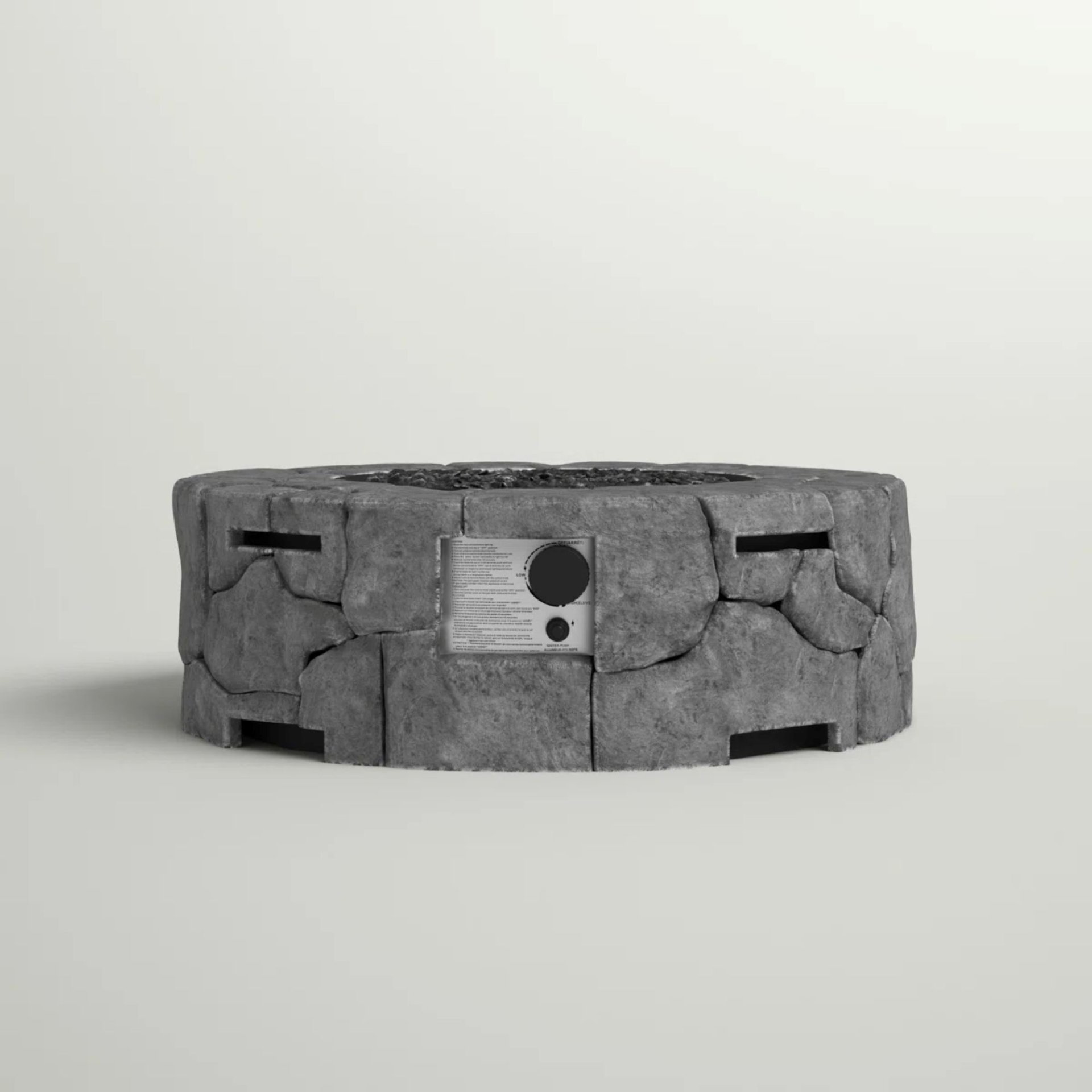 Fiber Reinforced Outdoor Fire Pit - Stone Gray - Image 5