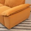 Contemporary Fabric Sofa With Removable Pillowcase And Backrest, Living Room Or Bedroom Use - Orange - Image 9