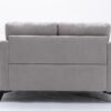 Callie - Woven Fabric Loveseat - Light Gray - Image 3
