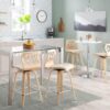 Adjustable Contemporary Bar Table - White - Image 4