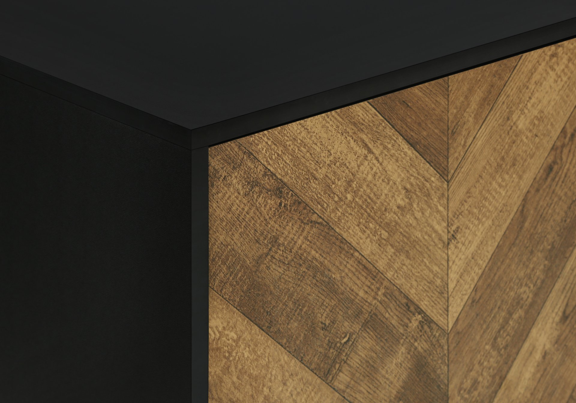 TV Stand, Console, Media Entertainment Center, Storage Cabinet, Modern Design - Black - Image 9