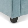 Modern Convertible Sectional L Shaped Reversible Couch Set With Free Pillows 4 Seat Suede Sleeper Sofa With Ottoman - Light Blue - Image 13