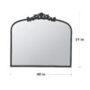 Classic Design Large Arch Mirror And Baroque Inspired Frame For Living Room Bathrrom Enterway Console - Black - Image 8