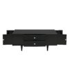 Modern Rectangle Coffee Table With Four Drawers, Wood Coffee Table With Metal Handles And Four Solid Wood Legs For Living Room - Black - Image 17