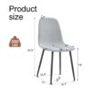 Comfortable, Linen Cotton Dining Chair Set Six Pieces - Light Gray - Image 2