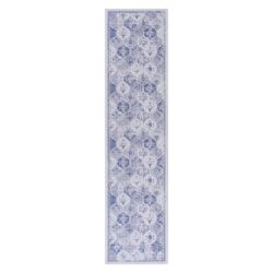 Maval - 2'6'' X 10' Washable Runner Rug - Blue