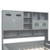 Full Size Daybed With 2 Drawers And All In One Cabinet And Shelf - Gray - Image 11
