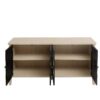 Sideboard Buffet Cabinet, Storage Cabinet With Storage, Modern Storage Cabinet With 4 Doors & Adjustable Shelves For Living Room, Dining Room, Kitchen And Entryway - Black / Natural - Image 15