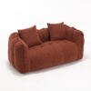 Soft Beanbag Chair With High Resilience Foam Core For Two People, The Comfortable Square Recliner Sofa Is Ideal For Family Members And Friends Engaged In Games, Reading, Watching TV - Red / Brown - Image 25