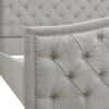 Fontana - Queen Wingback Upholstered Platform Bed Frame - Silver Gray - Image 5