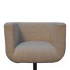 Boucle Swivel Chair - Cream - Image 7