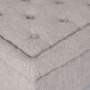 Dean - Fabric Storage Wide Tufted Rectangle Ottoman - Gray - Image 10