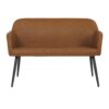 Daniella - Industrial High Back Bench - Black / Camel - Image 5