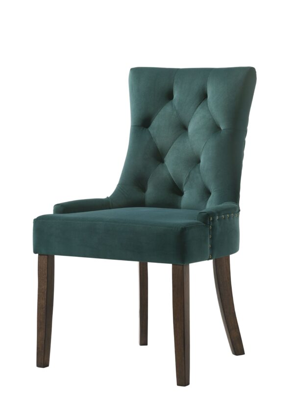 Farren - Velvet Weathered Side Chair (Set of 2) - Green