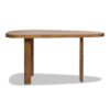 Melvin - Modern Oak Oblong Oval Console Desk - Cafe Brown Oak - Image 4