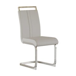 Dining Chairs Set, Kitchen Modern Metal Chairs With Padded Seat High Back (Set of 4) - White