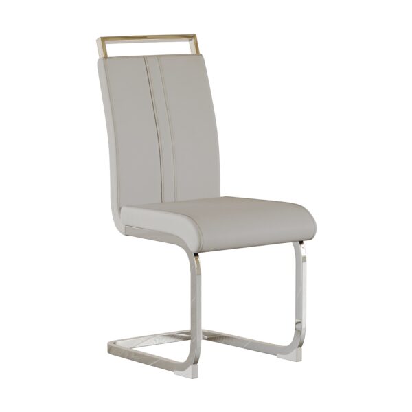 Dining Chairs Set, Kitchen Modern Metal Chairs With Padded Seat High Back (Set of 4) - White